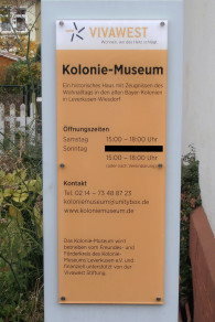 Öffnungszeiten Kolonie-Museum Leverkusen